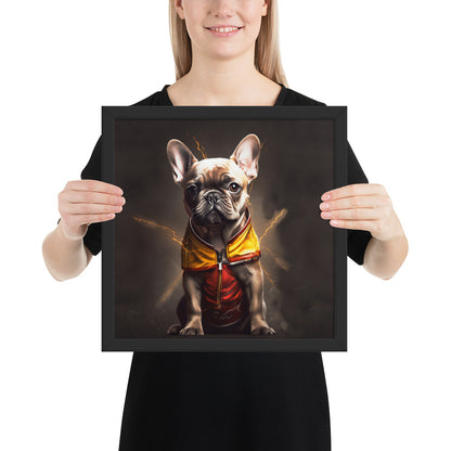 Frenchie Speedy Framed Poster