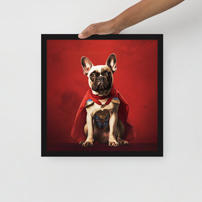 Frenchie Sophistication Framed Poster - Artistic Flair with a Dog-Lover's Touch