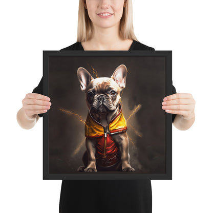 Frenchie Speedy Framed Poster