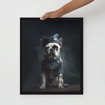 Frenchie Art Print - Nautical Framed Poster