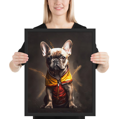 Frenchie Speedy Framed Poster