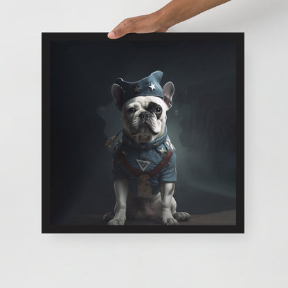 Frenchie Art Print - Nautical Framed Poster