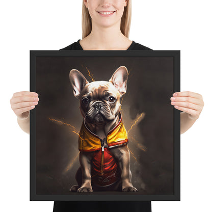 Frenchie Speedy Framed Poster