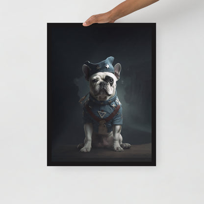 Frenchie Art Print - Nautical Framed Poster