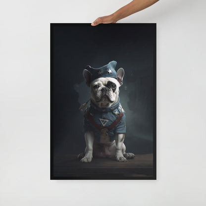 Frenchie Art Print - Nautical Framed Poster