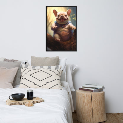 Koala Frenchie Framed Poster - An Adorable and Artistic Choice for Pet Lovers and Koala Admirers