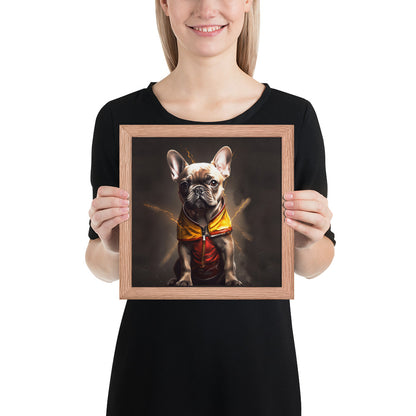 Frenchie Speedy Framed Poster