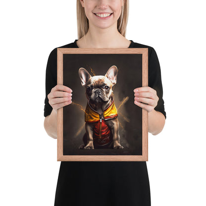 Frenchie Speedy Framed Poster