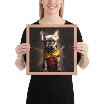 Frenchie Speedy Framed Poster