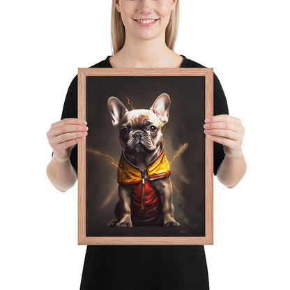 Frenchie Speedy Framed Poster