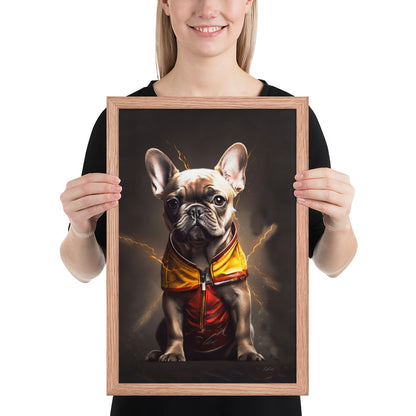 Frenchie Speedy Framed Poster