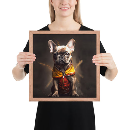 Frenchie Speedy Framed Poster