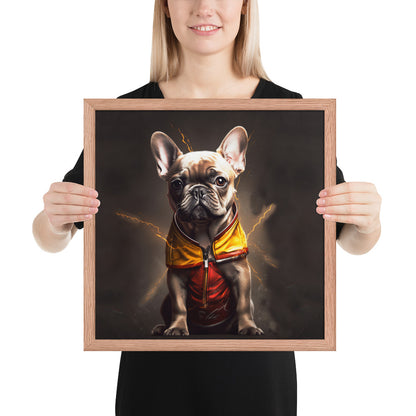 Frenchie Speedy Framed Poster