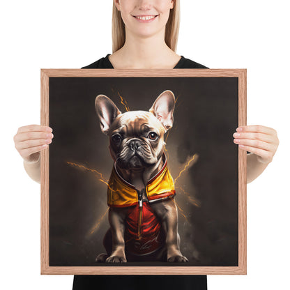 Frenchie Speedy Framed Poster