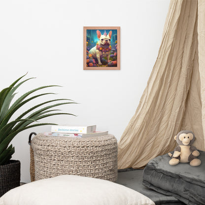 Unicorn Frenchie Framed Poster - A Magical and Endearing Choice for Pet Lovers and Unicorn Devotees