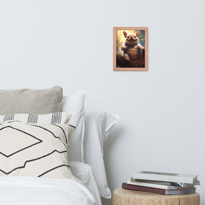 Koala Frenchie Framed Poster - An Adorable and Artistic Choice for Pet Lovers and Koala Admirers