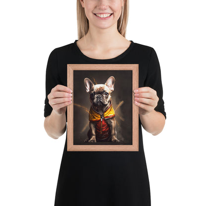 Frenchie Speedy Framed Poster