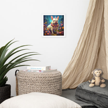 Unicorn Frenchie Framed Poster - A Magical and Endearing Choice for Pet Lovers and Unicorn Devotees