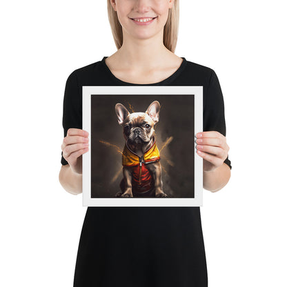 Frenchie Speedy Framed Poster