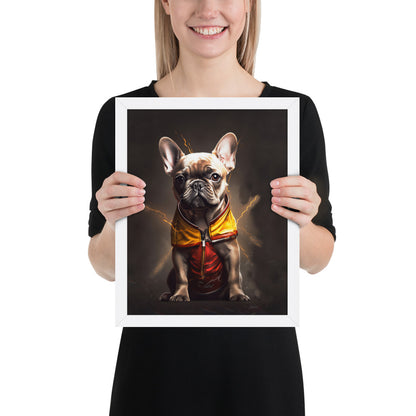 Frenchie Speedy Framed Poster