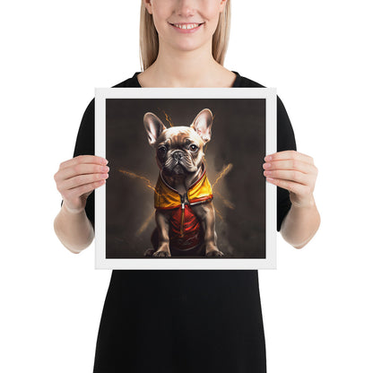 Frenchie Speedy Framed Poster