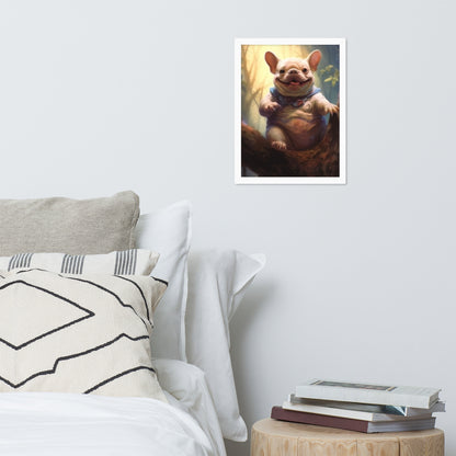 Koala Frenchie Framed Poster - An Adorable and Artistic Choice for Pet Lovers and Koala Admirers