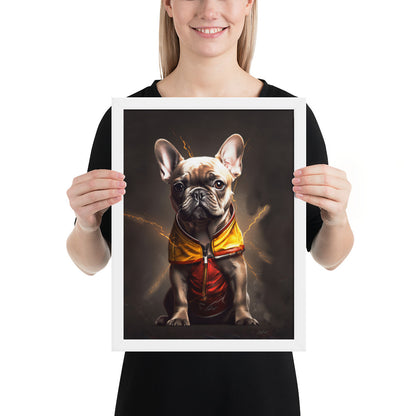 Frenchie Speedy Framed Poster