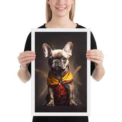 Frenchie Speedy Framed Poster