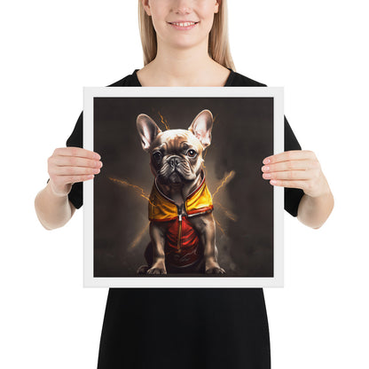 Frenchie Speedy Framed Poster