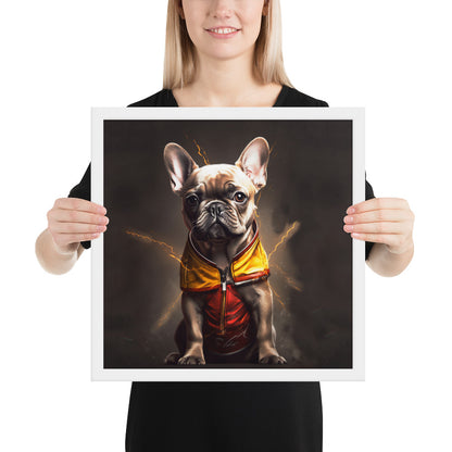 Frenchie Speedy Framed Poster