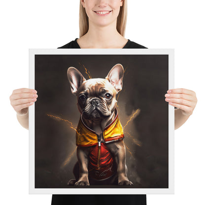 Frenchie Speedy Framed Poster