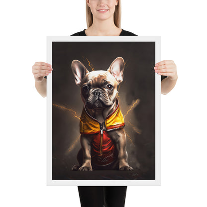 Frenchie Speedy Framed Poster