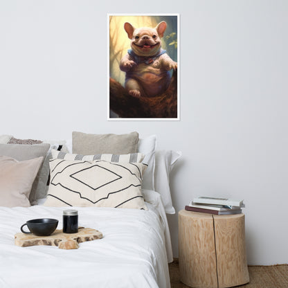 Koala Frenchie Framed Poster - An Adorable and Artistic Choice for Pet Lovers and Koala Admirers