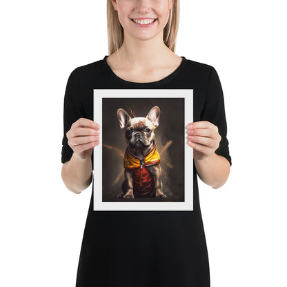 Frenchie Speedy Framed Poster