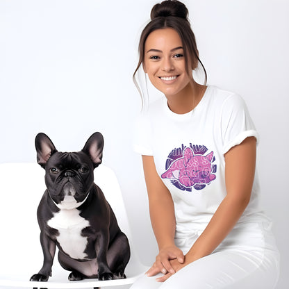 A pink frenchie's world - Unisex T-Shirt