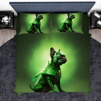 Radiant Frenchie Duvet Cover Set - Illuminate Your Slumbers