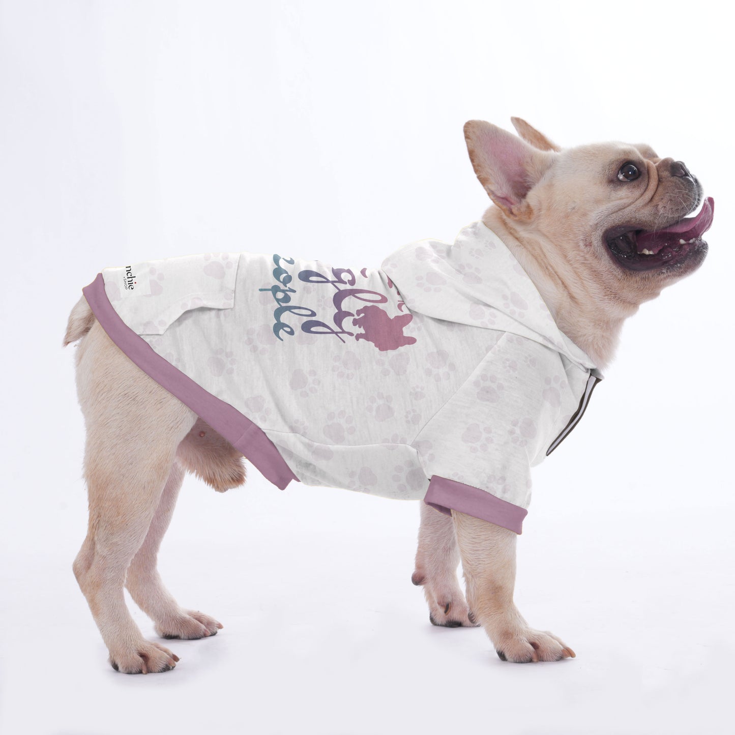 I bark at ugly people - Hoodies for French Bulldog  | Frenchie Shop Original