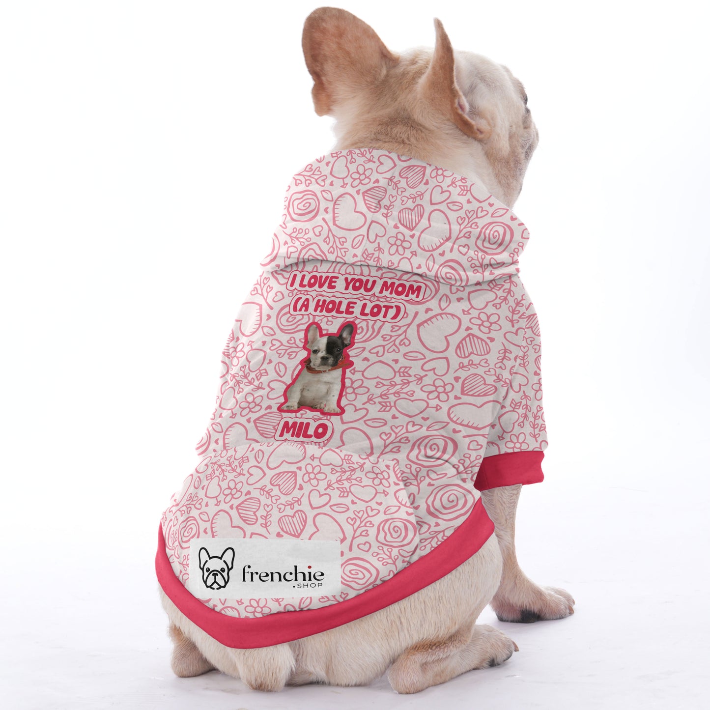 Personalized French Bulldog Hoodies Featuring Your Dog’s Photo and Name  | Frenchie Shop Original