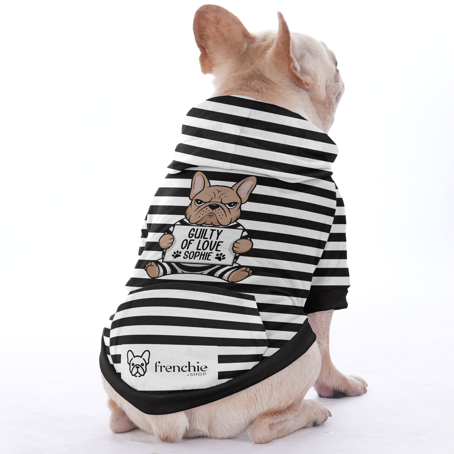 Custom Hoodies for French Bulldogs with Your Pet's Name | Frenchie Shop Original