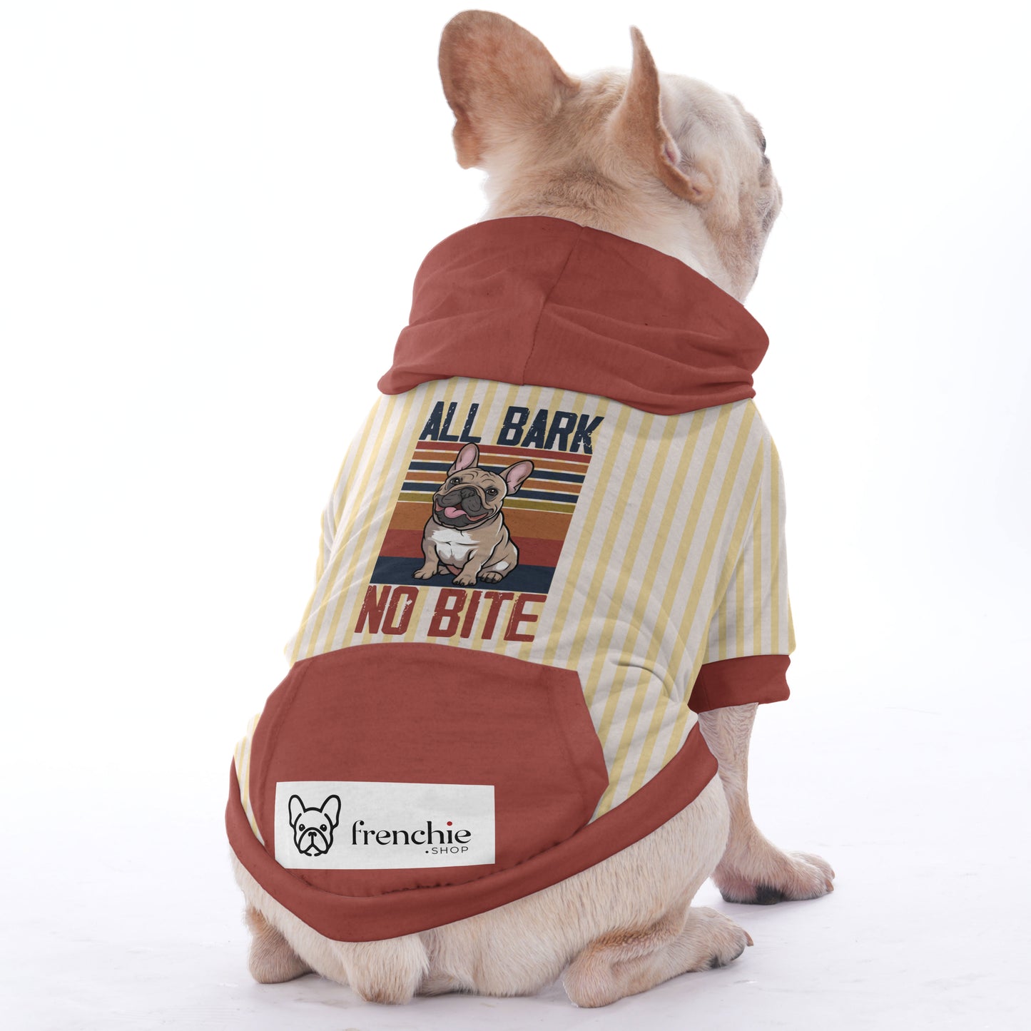 All bark No bite - Hoodies for French Bulldog  | Frenchie Shop Original