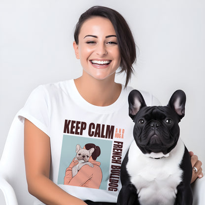 Hugging Frenchie - Unisex T-Shirt