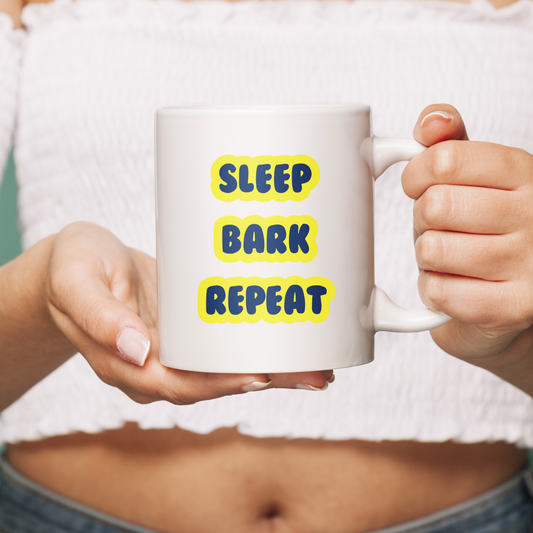 SLEEP, BARK, REPEAT - Ceramic Mug for Frenchie lovers