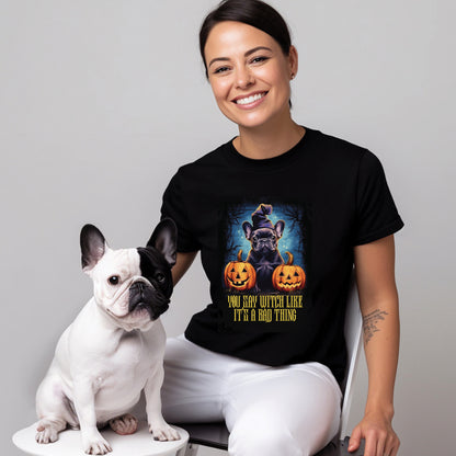 Frenchie in Halloween - Unisex T-Shirt