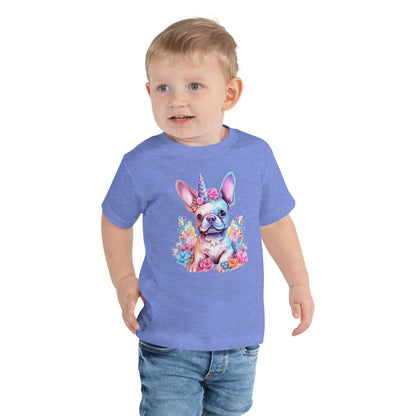 Unicorn Frenchie Toddler Staple Tee - Magical and Comfortable Choice for Little Fantasy Lovers