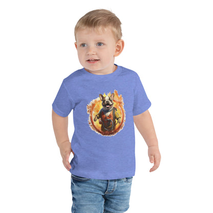 Firefighter Frenchie Toddler Staple Tee - Stylish and Comfy Choice for Little Brave