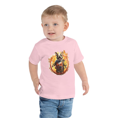 Firefighter Frenchie Toddler Staple Tee - Stylish and Comfy Choice for Little Brave