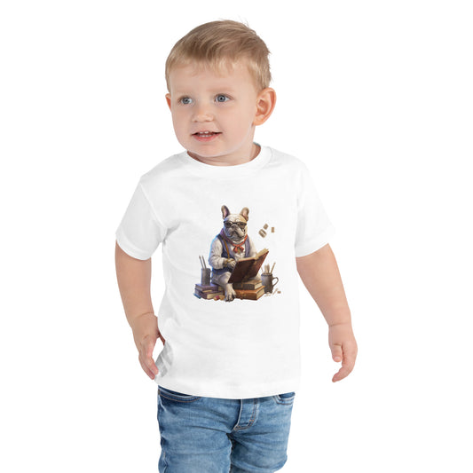 Professor Frenchie Toddler Staple Tee - Enlightening and Comfortable Choice for Little Scholars