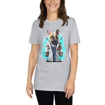 Medico-Frenchie T-Shirt - Merging Medical Profession with Canine Charm