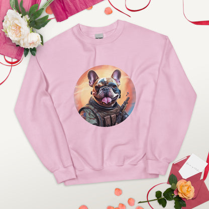 Soldier Frenchie - Unisex Crew Neck Sweatshirt