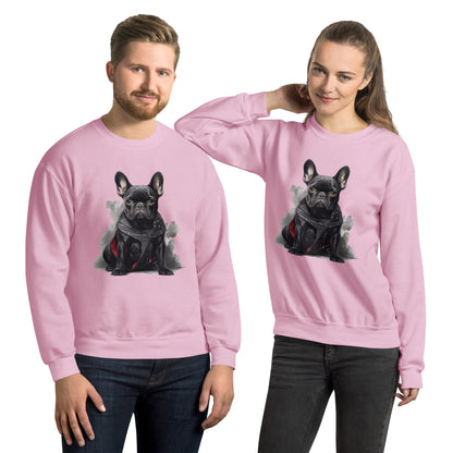 Frenchie Love Unisex Sweatshirt: Comfortable &amp; Trendy Wear for Dog Enthusiasts